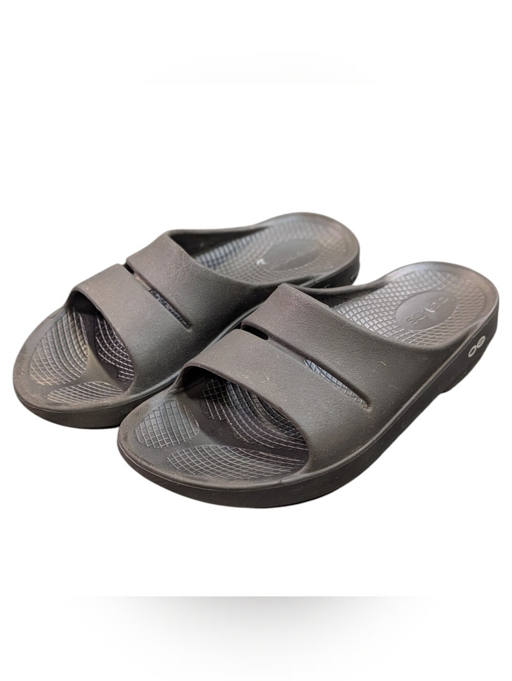 Oofos Ooahh Black Slide Comfort Sport Recovery Sandal Men’s 5 Women’s 7 EU 38